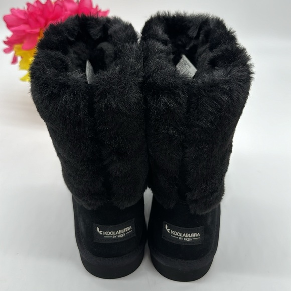 Koolaburra by UGG NWT black shin high winter boots faux fur upper WRB6608G - Picture 3 of 7